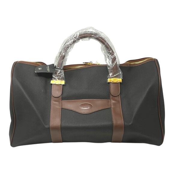 Alfred Dunhill Sidecar Boston Bag – Black/Brown PVC & Calf Leather NWT ($2,500) - Picture 1 of 11
